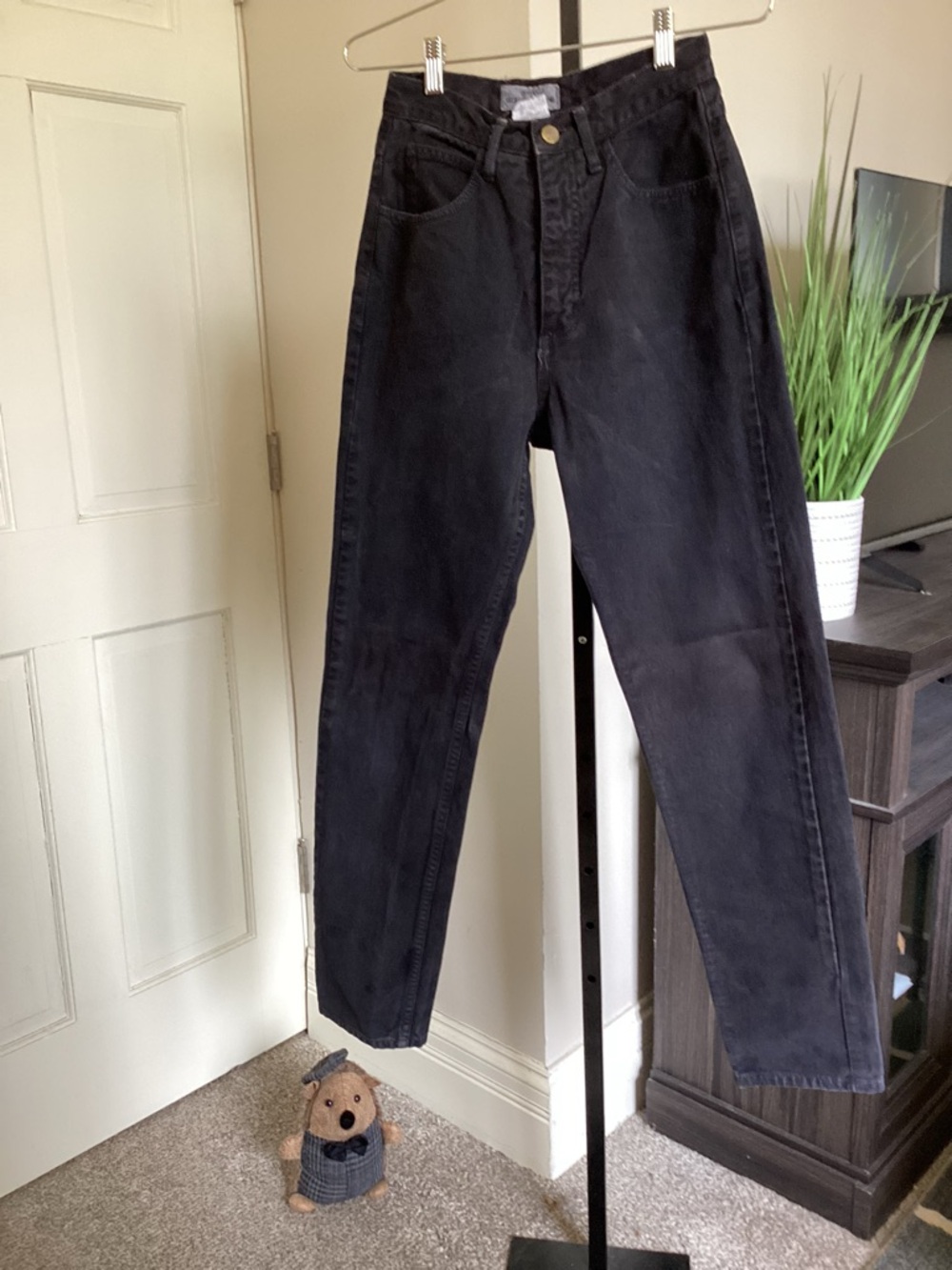 Vintage Guess by George Marciano Slim Straight Jeans in Black